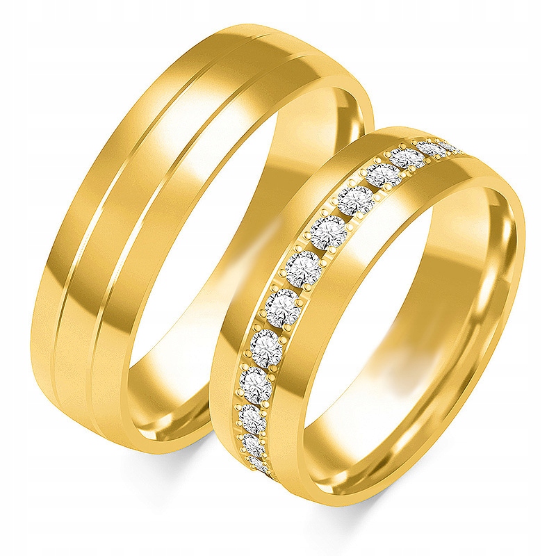 Ajubiler Gold Rings Pair 6,00 mm s. 333