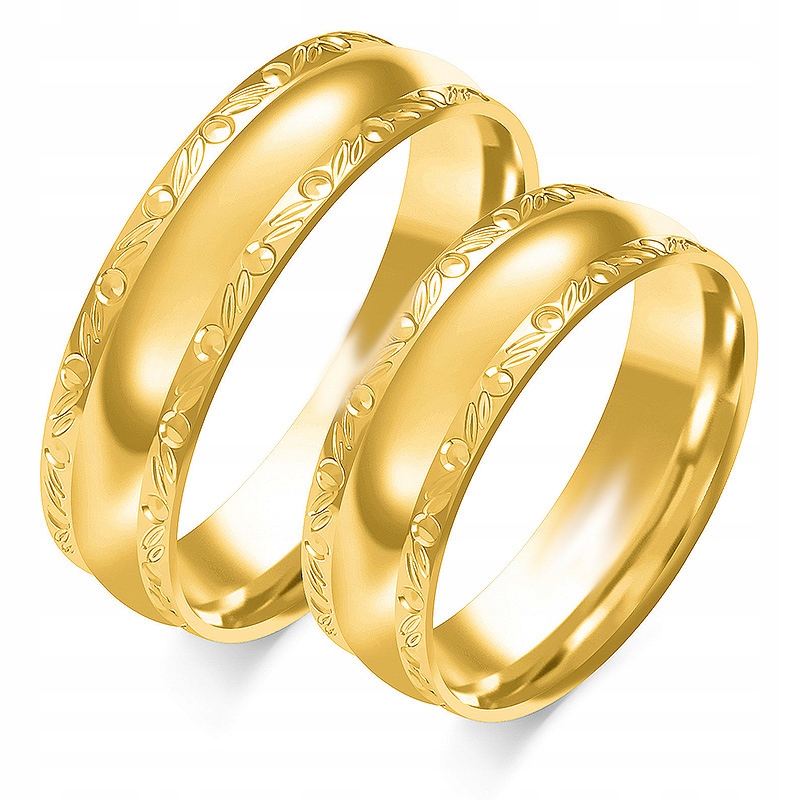 Ajubiler Gold Rings Pair 6,00 mm s. 375