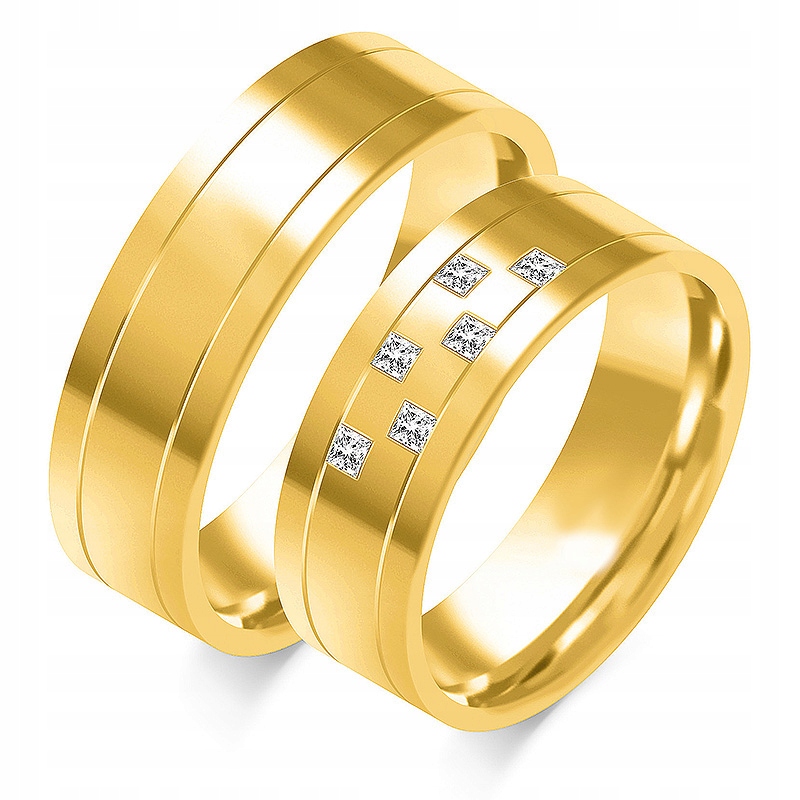 Ajubiler Gold Rings Pair 6,50 mm s. 750