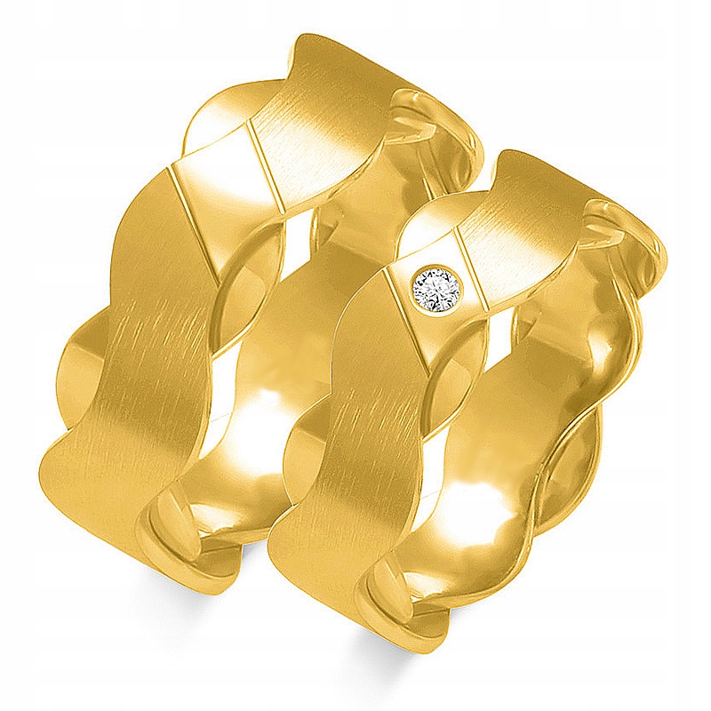 Ajubiler Gold Rings Pairne 7,00 mm s. 375