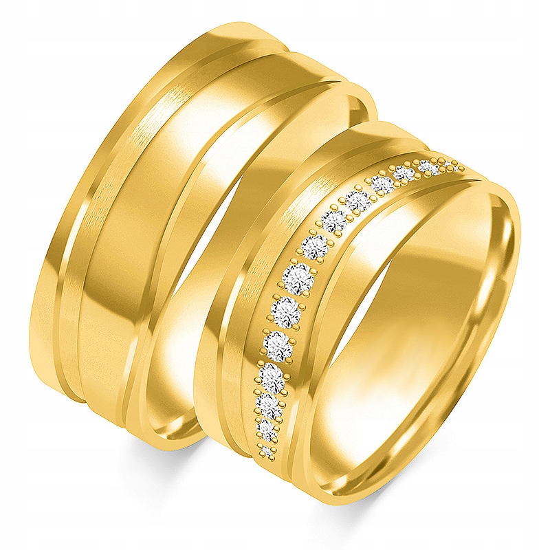 Ajubiler Gold Rings Pair 8,00 mm s. 750