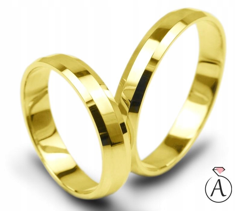 Ajubiler Gold Rings Party páry 3 mm s. 333