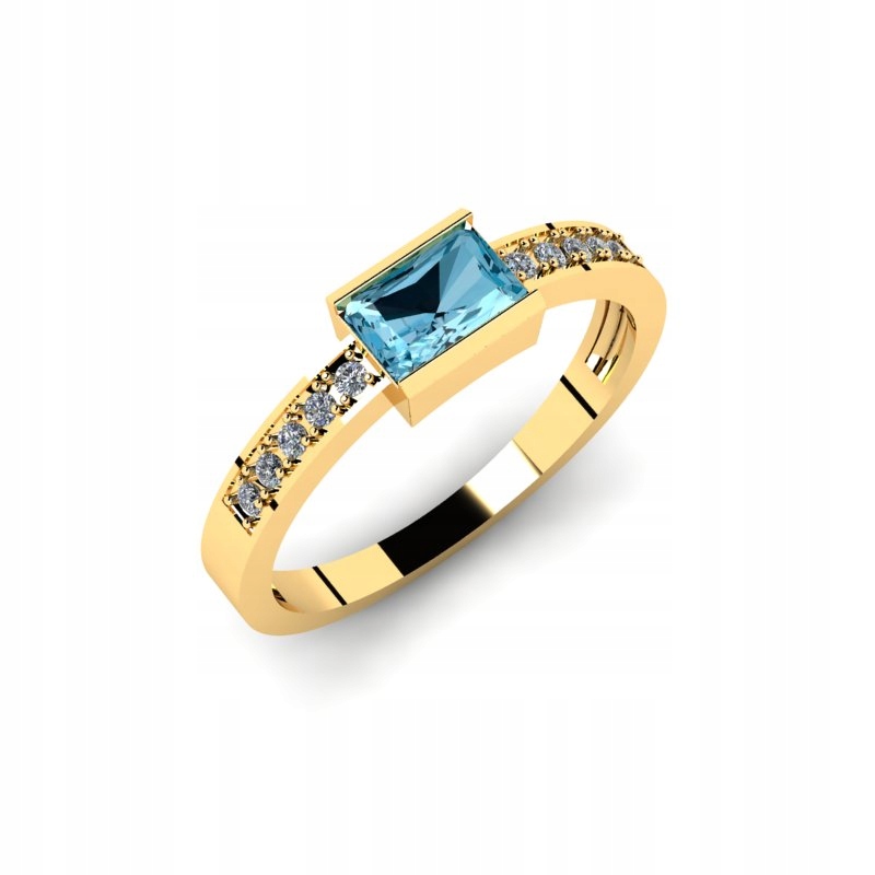 AQUAMARINE ENGAGEMENT RING 24H