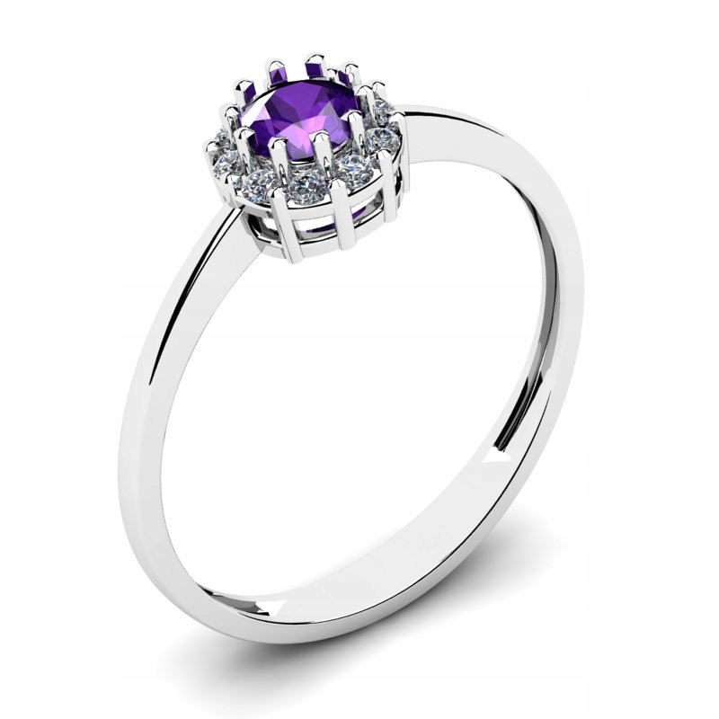 14KR ZLATÝ ZAPOJENIE AMETYST RING