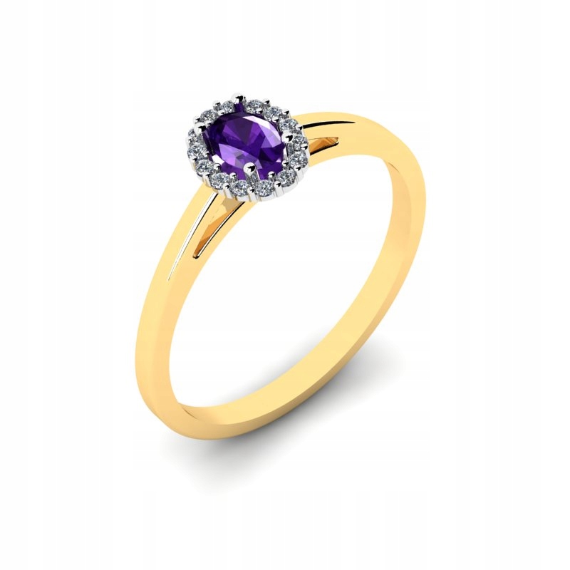 ZÁSOBNÍKOVÝ KRÚŽOK AMETHYST 14KR