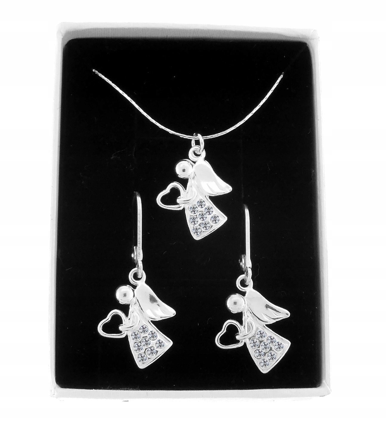 SÚBOR SILVER ANGEL ANGELS Z KR. SWAROVSKI