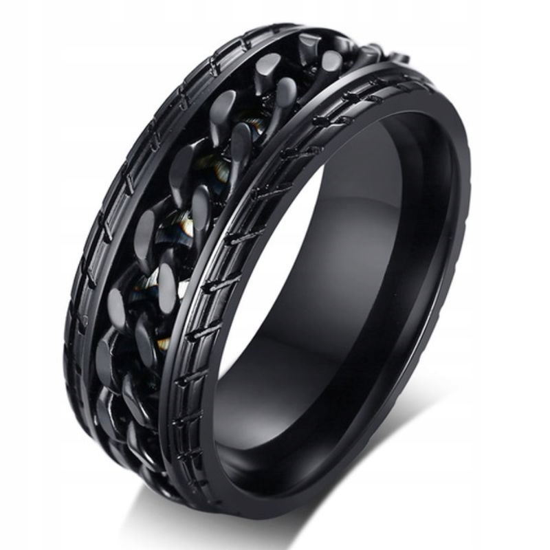 Anti -Stress Black Ring Pad 316L