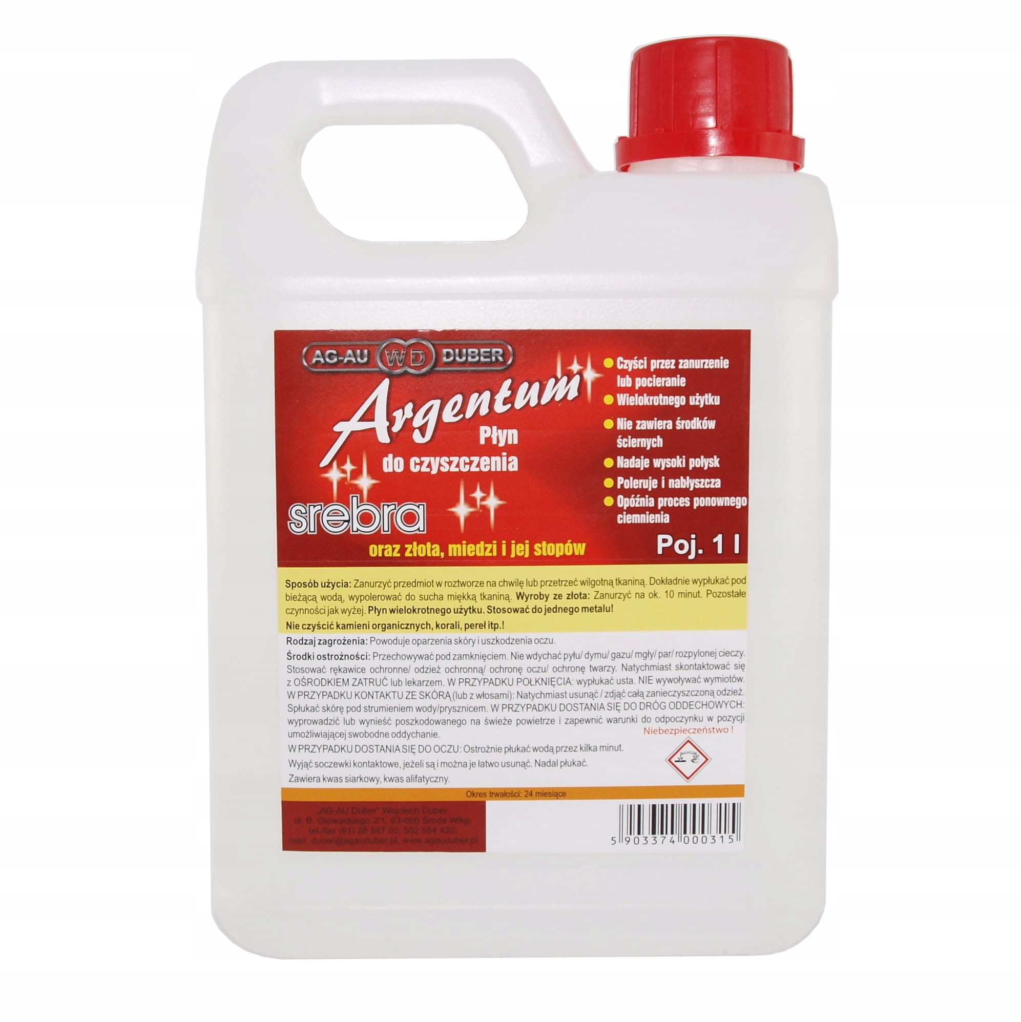 ARGENTUM 1 liter XL strieborná zlatá čistiaca kvapalina