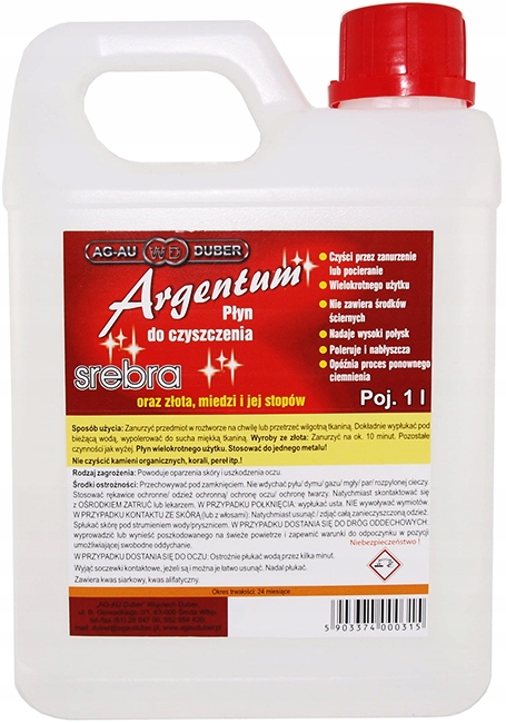 ARGENTUM čistiaca kvapalina Srebra Złota 1L