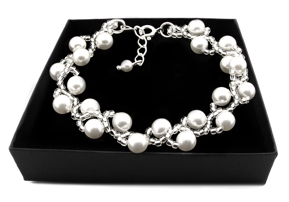 Náramok ARSYLION vyrobený z perly Swarovski White toho