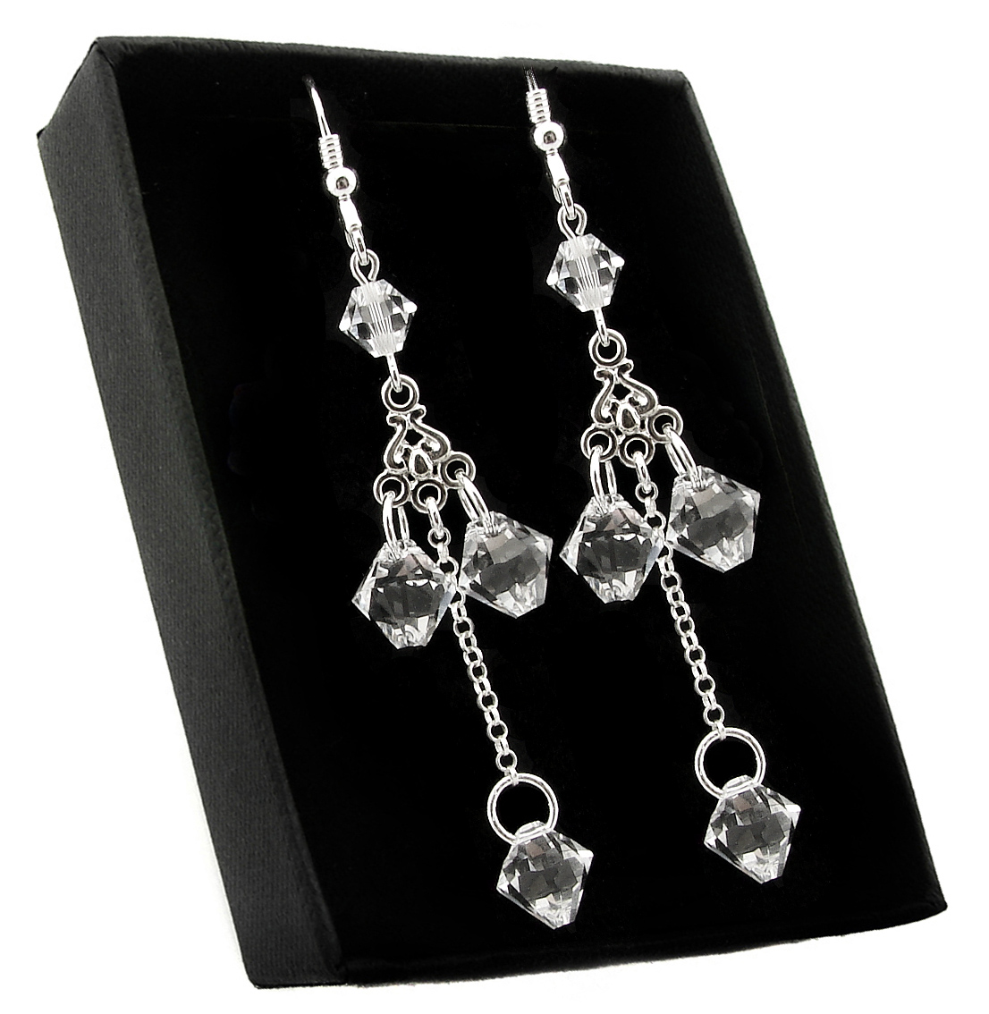 Dlhé náušnice ARSYLION prvok Swarovski Crystal