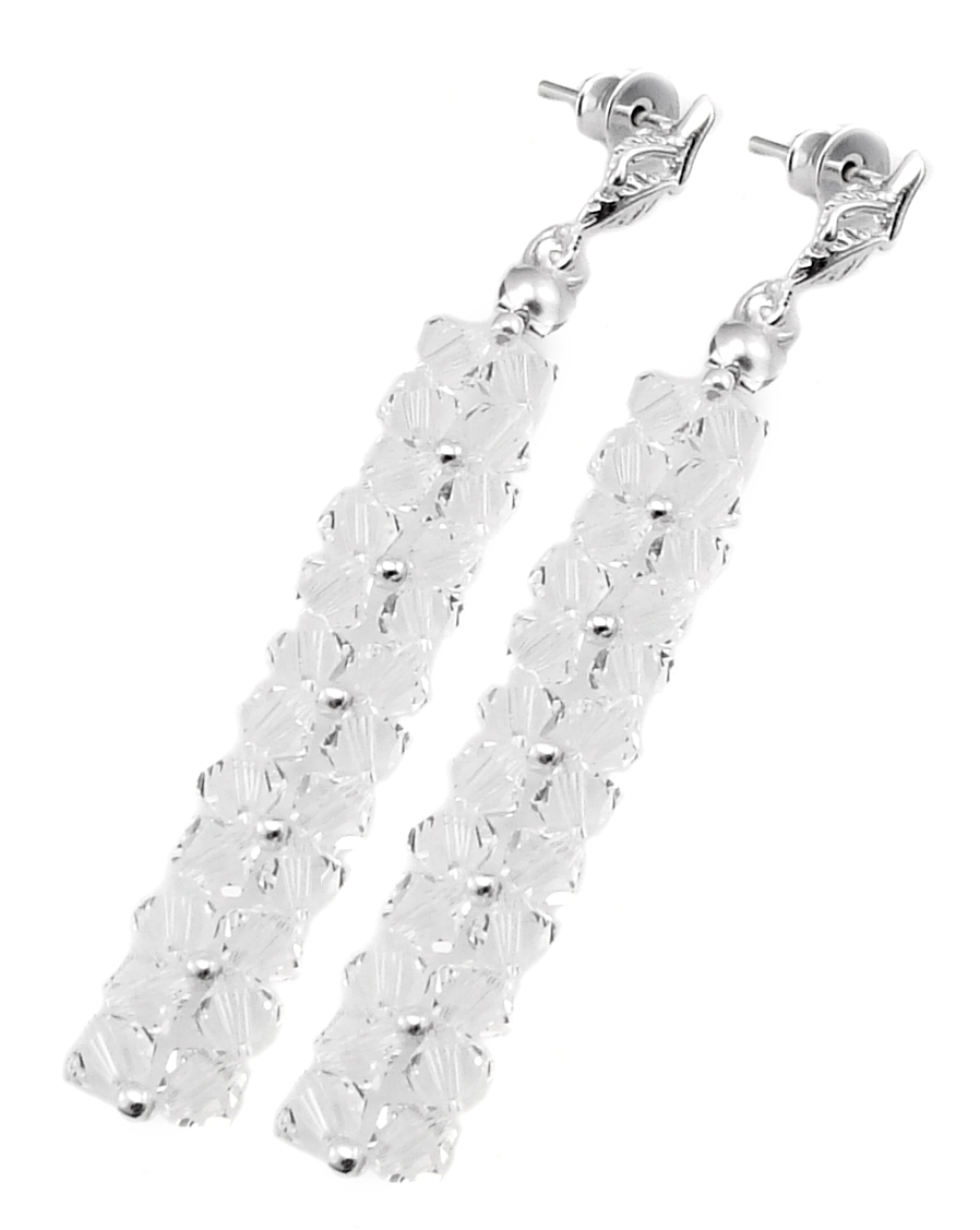 Dlhé náušnice ARSYLION zelemnt Swarovski Crystal