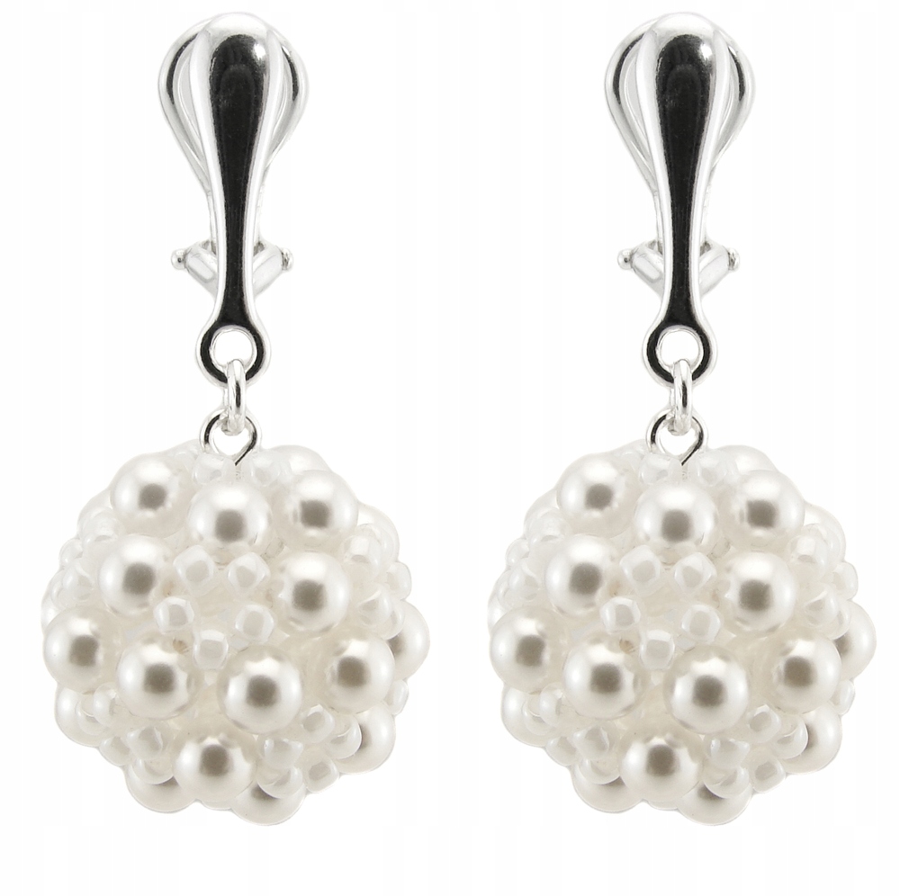 Spony ARSYLION s perlami Swarovski Elements White
