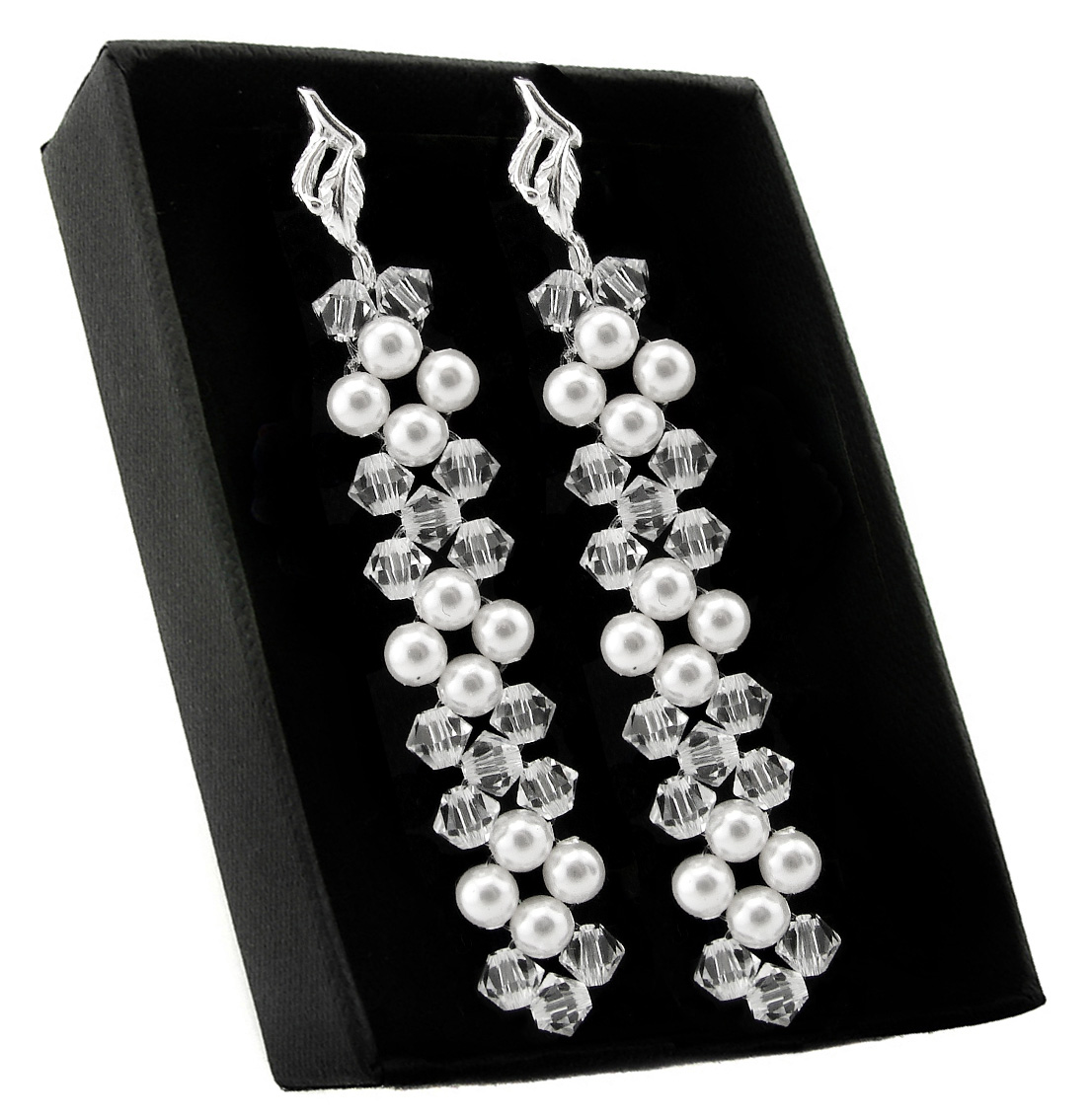 Náušnice ARSYLION Elements Swarovski Crystal White