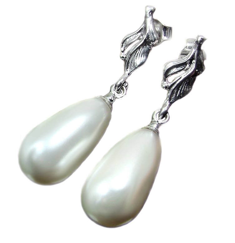 Náušnice ARSYLION s perlami Swarovski Elements White