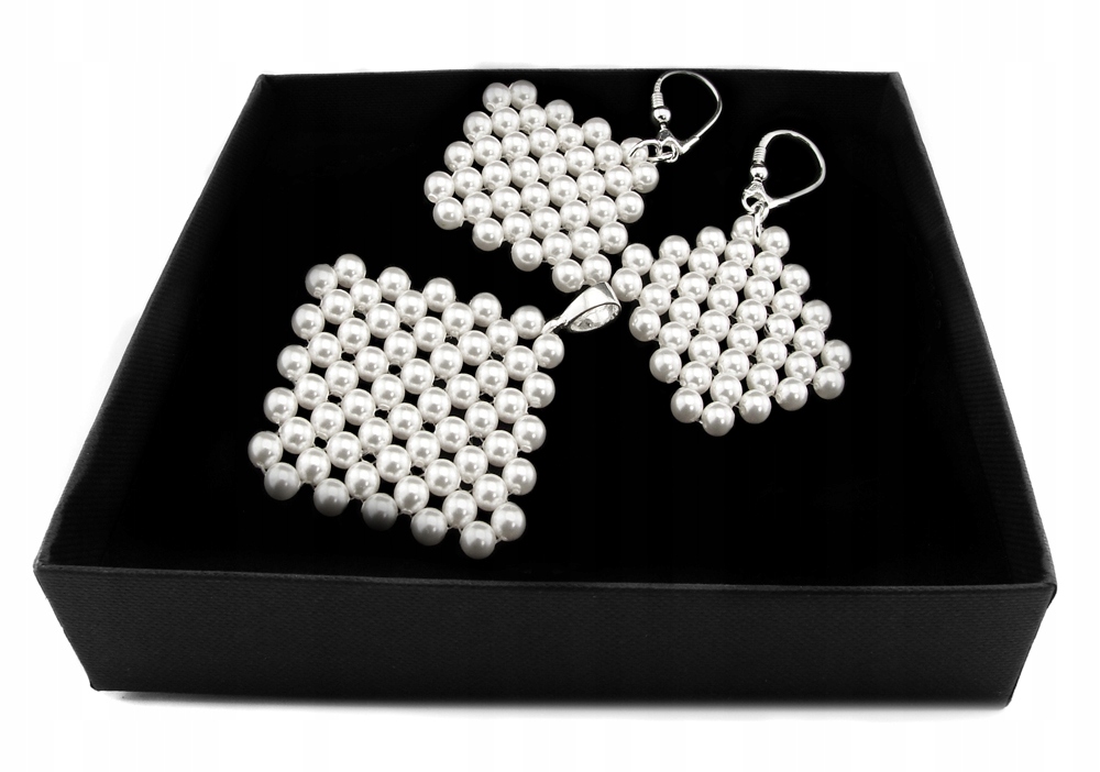Sada ARSYLION s perlami Swarovski White