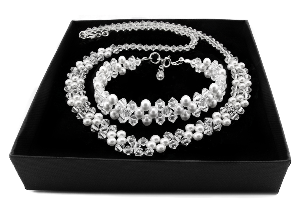 Náhrdelník ARSYLION s el. Swarovski krištáľovo biela