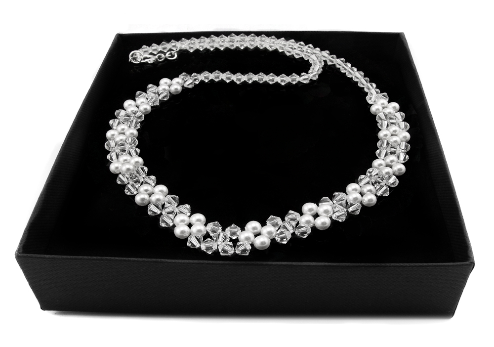 Perlový náhrdelník ARSYLION Swarovski Crystal