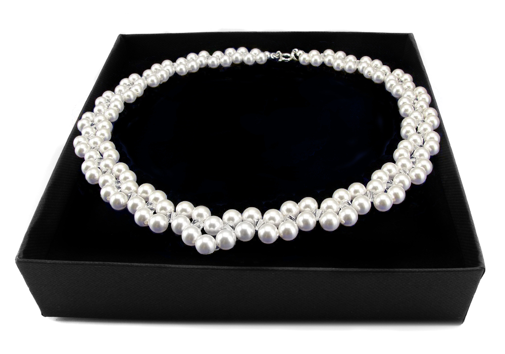 Náhrdelník ARSYLION vyrobený z perly Swarovski White Crystal