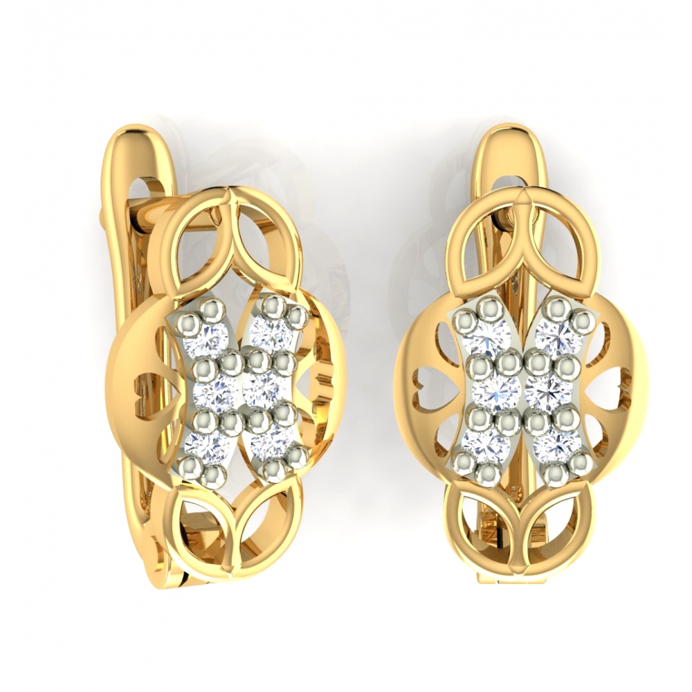 Detské náušnice Openwork Gold 585 Angličtina
