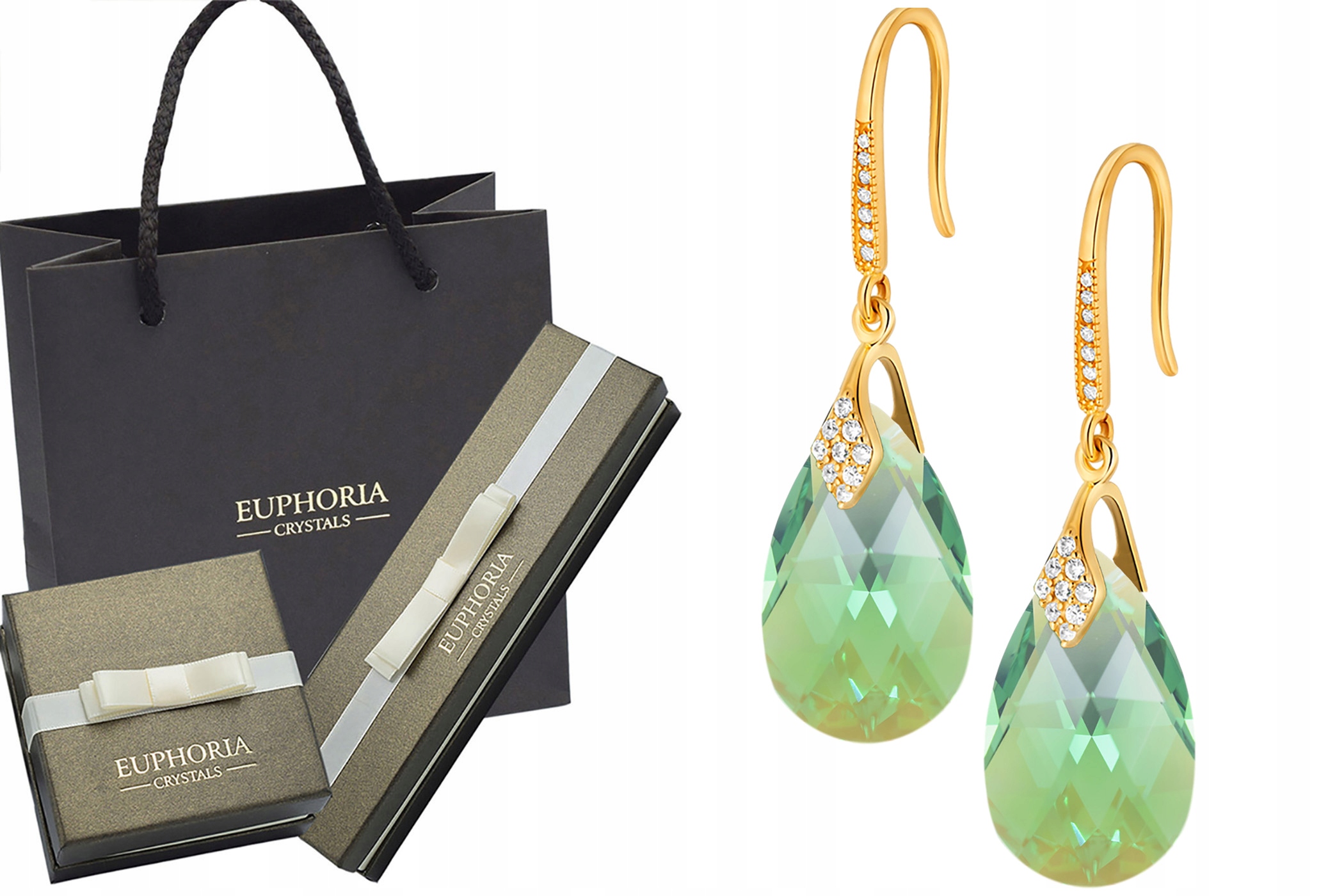 Mandľové krásne svadobné náušnice Swarovski Silver 925