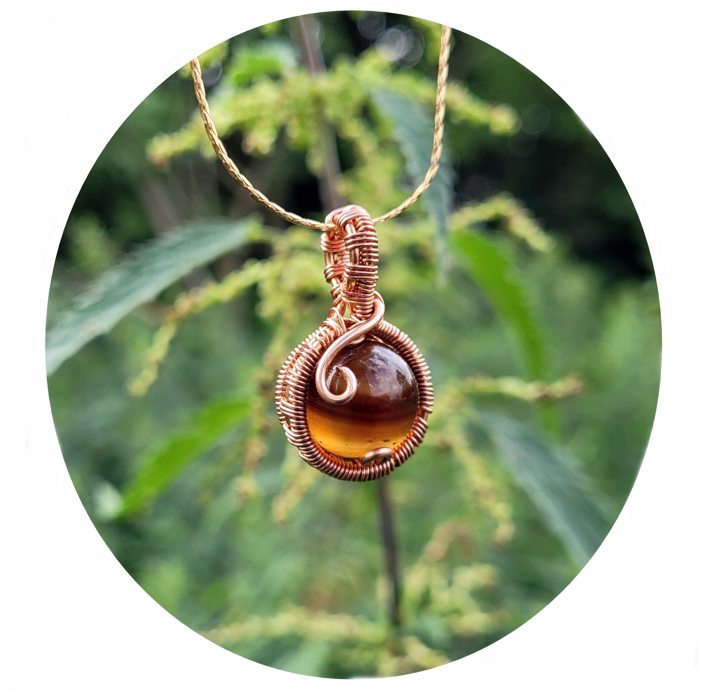 Amulet Agat Stone Prírodná remeselná meď
