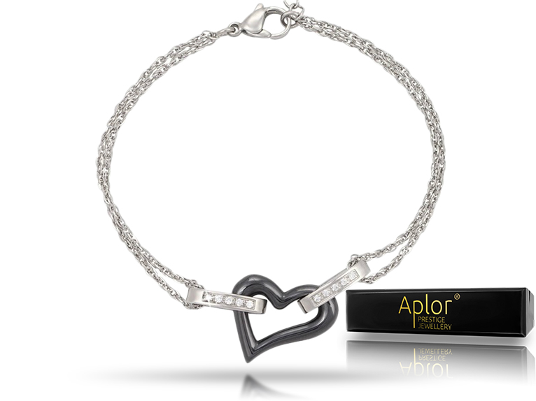 Keramická náramok Aplor Srdce Kristovo. Swarovski