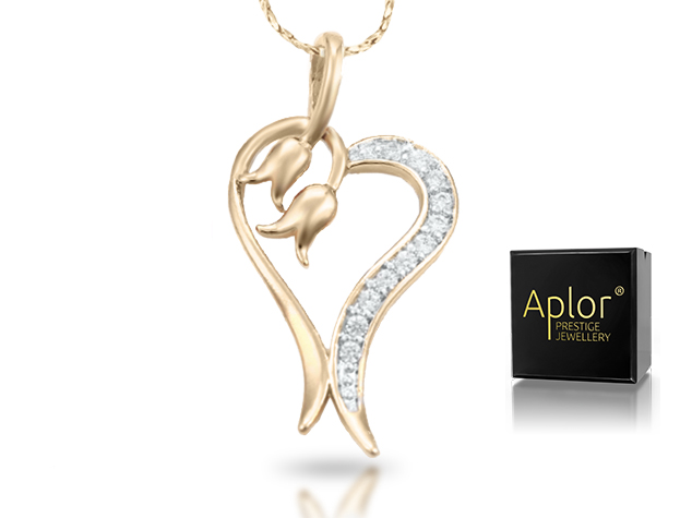 Náhrdelník Aplor Golden Heart Krish. Swarovski