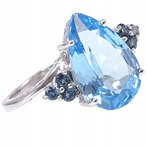 B* Blue Bird Golden Ring New Topaz R16