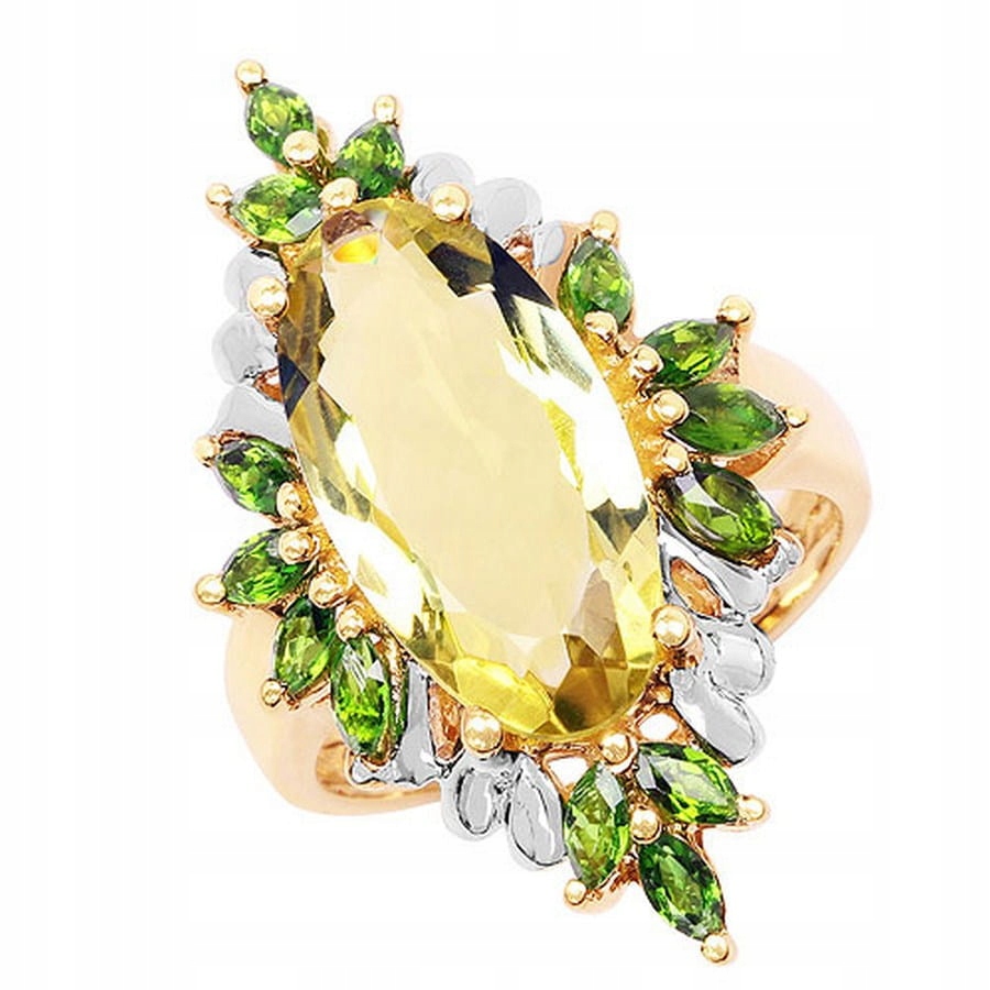 B * CELIA Strieborný prsteň 6,5 ct citrónový topás R15