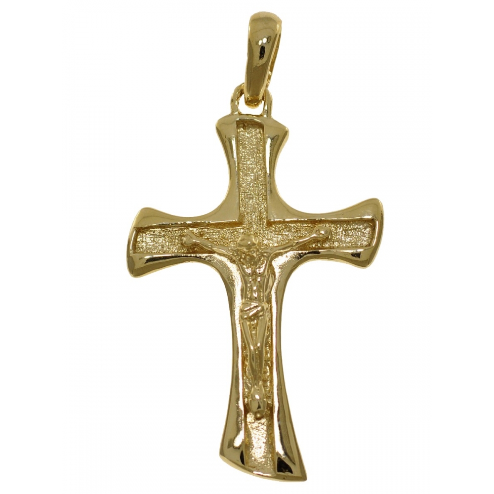 Veľmi veľký kríž s Ježišom Christom zlatom 585