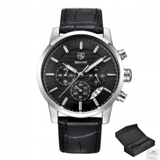 Pánské hodinky - Benyar Classic Chronograph Men's Watch+Box