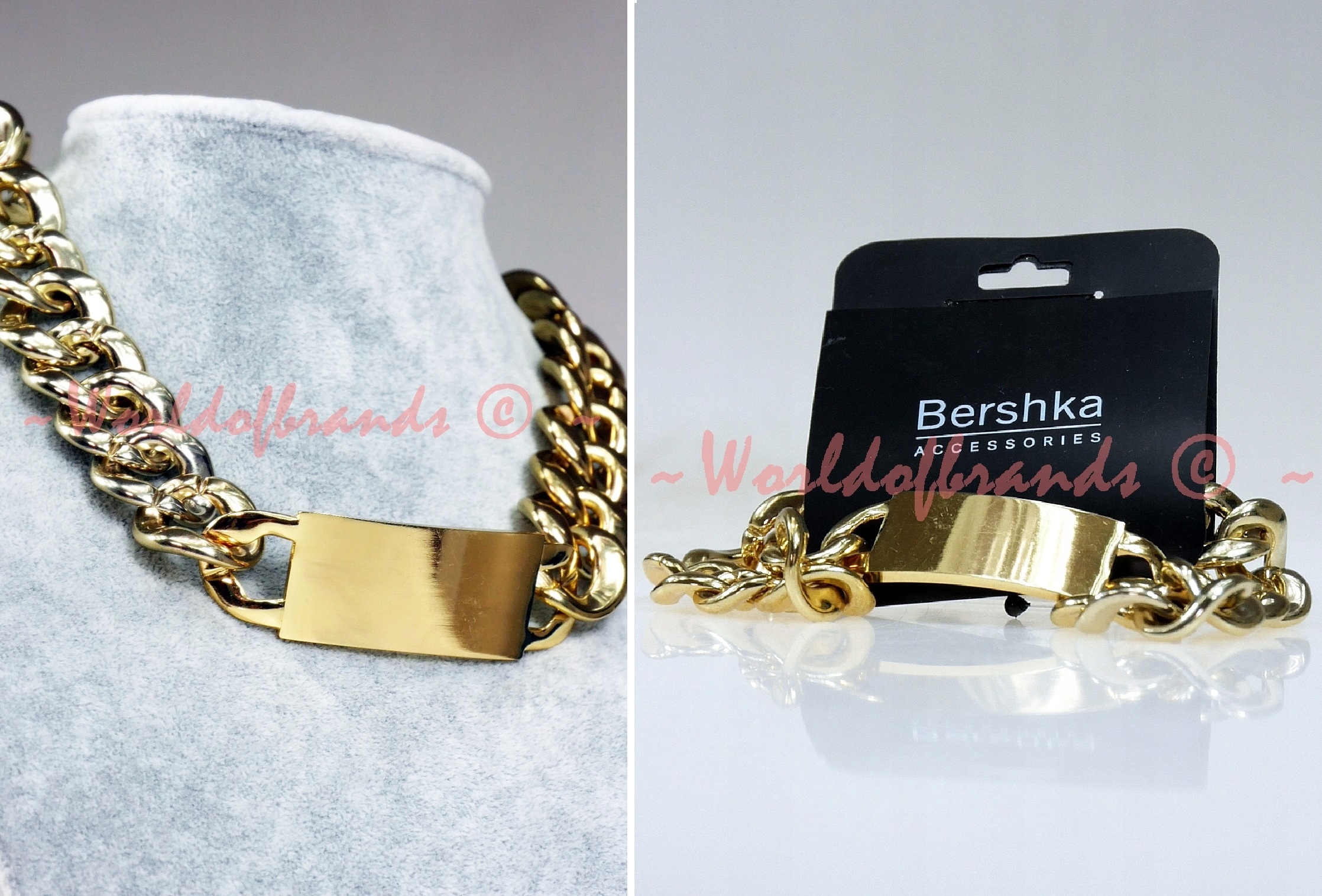 Bershka Masívny zlatý reťaz celebrity Choker