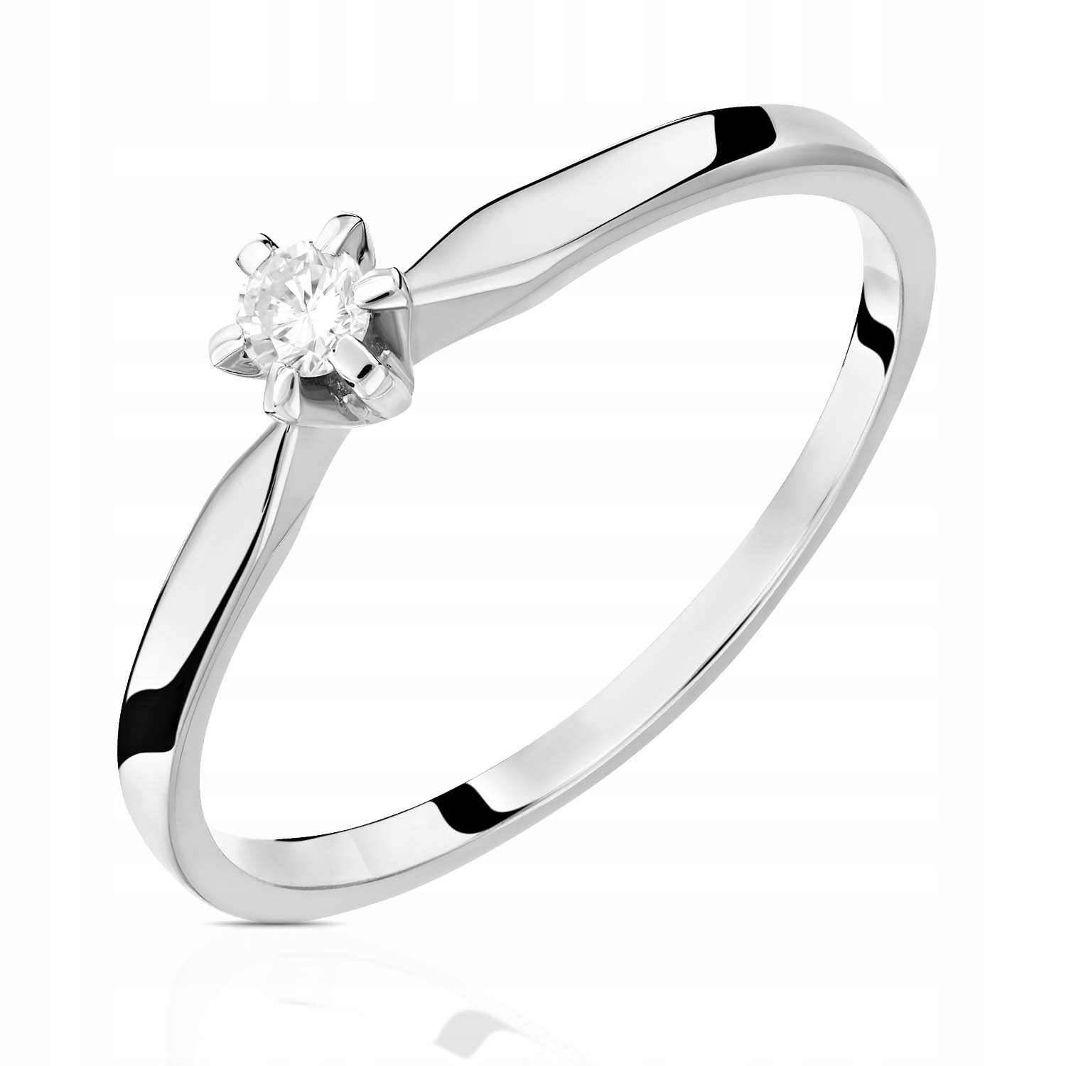 Diamantový krúžok z bieleho zlata 0,07Ct 24H