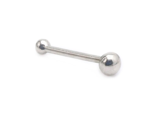 BIELA ZLATÁ NOSOVÁ náušnica 5mm, gulička PR.585 (14K)
