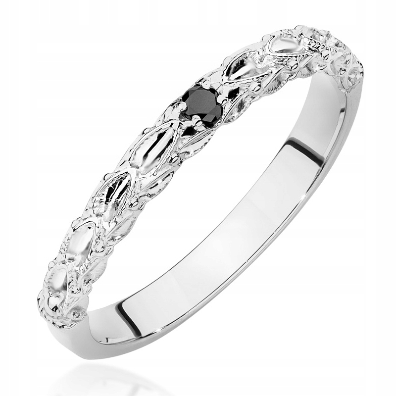 Prsteň z BIELEHO ZLATA pr.585 s BRILLIANT 0,03ct
