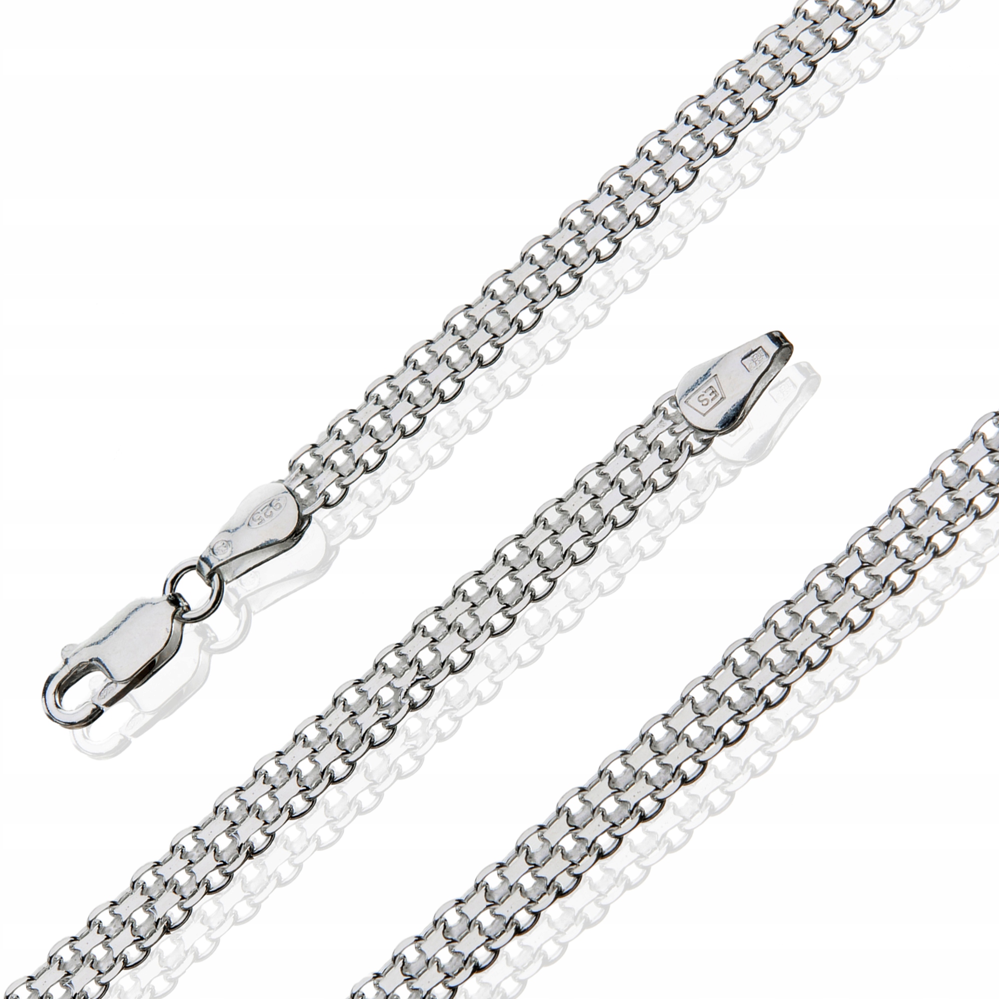 Bismark Chain Chain Pánske strieborné striebro 45