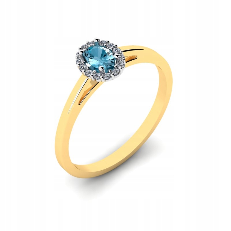 ZLATÝ VÝROBCA BLUE GLOSSY RING