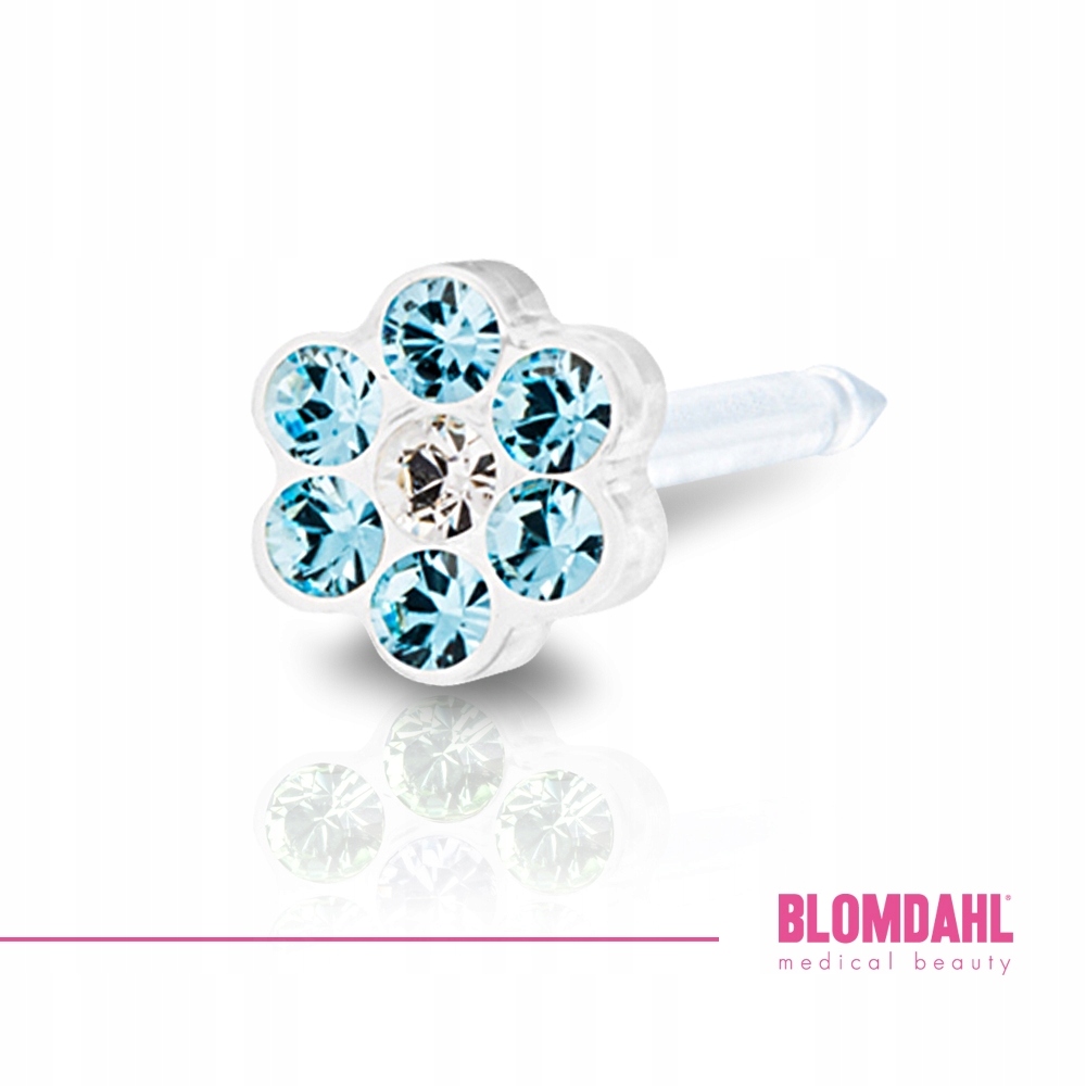 Blomdahl Daisy Aquamarine Piercing náušnice 5 mm