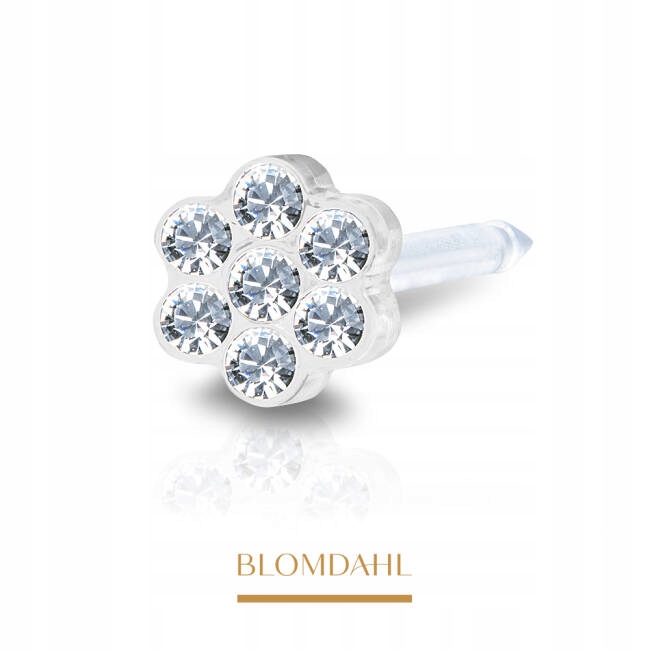 Blomdahl Daisy Crystal 5 mm piercing náušnice