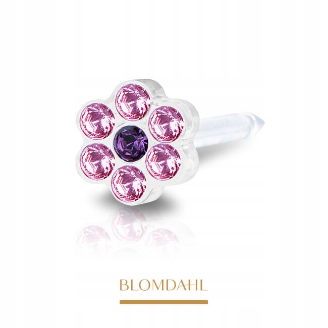 Blomdahl Daisy Light Rose Piercing náušnice 5 mm