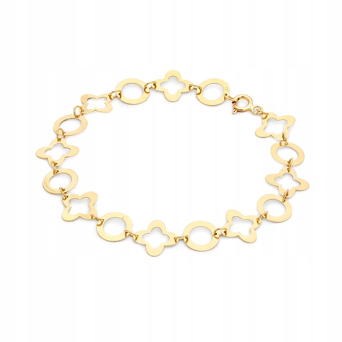 Náramky kolesá Openwork Flowers Gold Test 585
