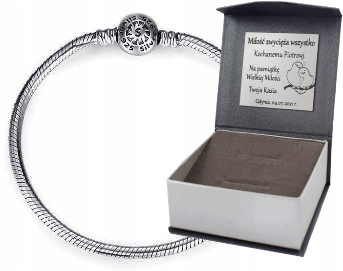 Modulárna základňa náramkov pre Pandora Charms +Gravírovanie
