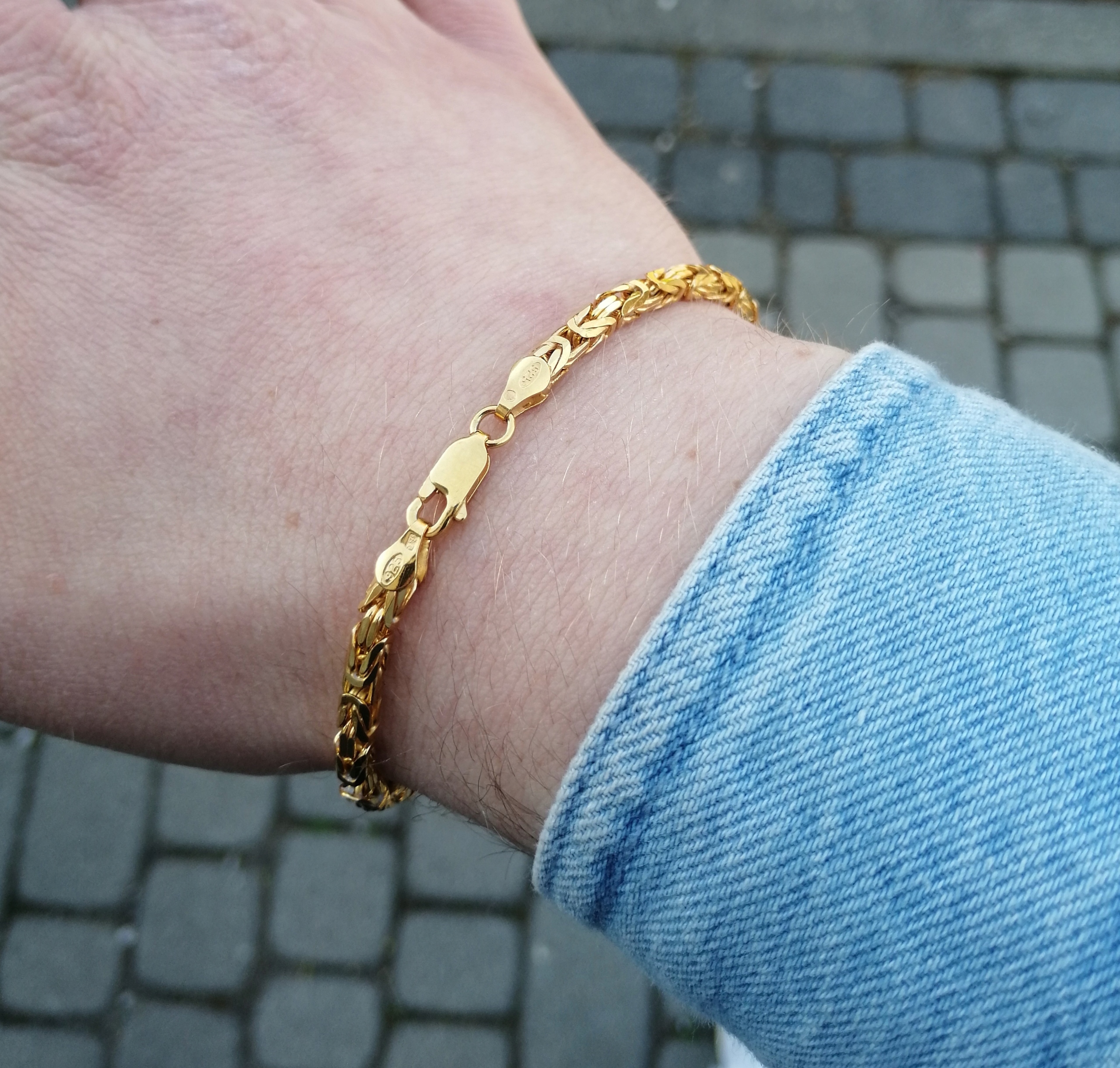 Náramok Royal Weave Silver+24k Gold 21 cm