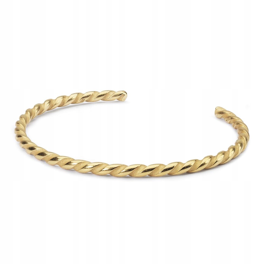 Trollbeads náramok, skrútené zlaté banglexy