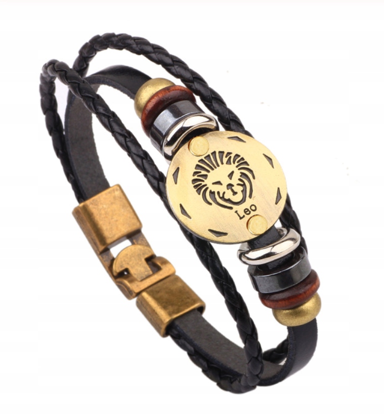 Náramok Zodiak znamenie náramok kožený lev