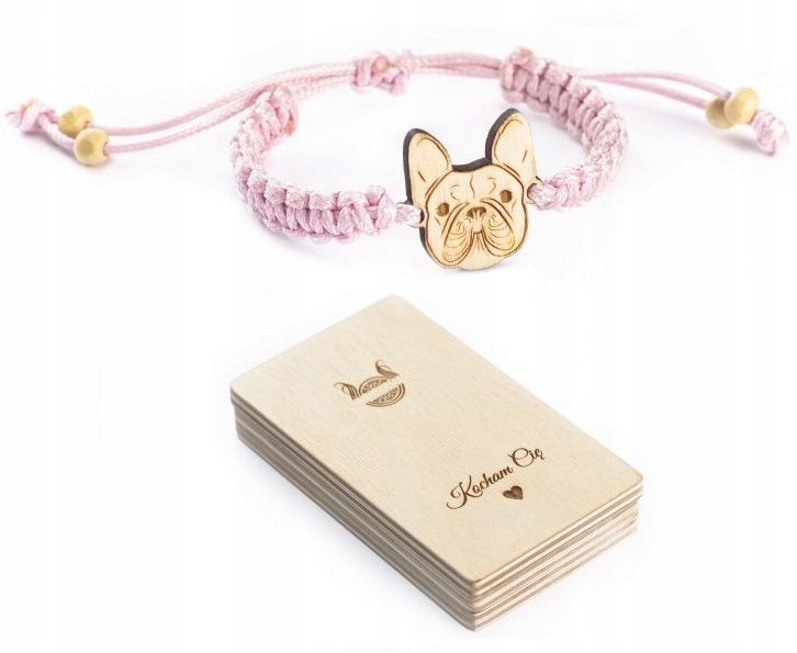 NÁRAMOK AP-art Drevený pes Bulldog FARBY GRAFICKÉ