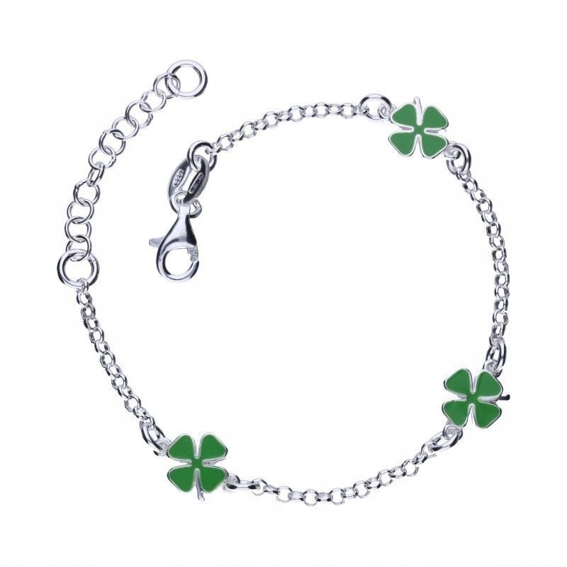 DETSKÝ STRIEBORNÝ NÁRAMOK 925 CLOVERS 9208