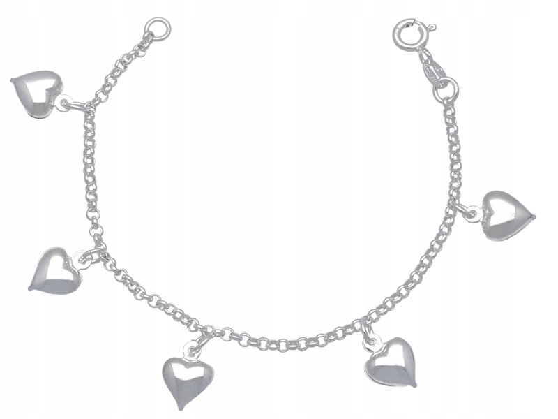 DETSKÝ NÁRAMOK 16CM SRDCE SILVER 925