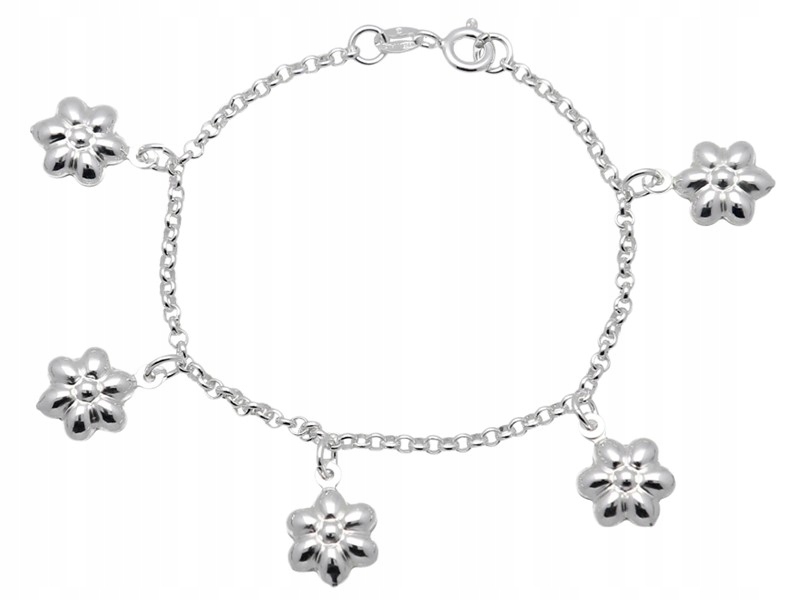 DETSKÝ NÁRAMOK KVETY 17CM STERLING STRIEBORNÝ